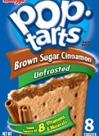 , Pop-Tarts, Unfrosted Brown Sugar Cinnamon, 8 Count, 14oz Box (Pack of 2)